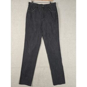 Roughrider by Circle T Vintage Black Western Studded High Rise Jeans 15/16 32x36